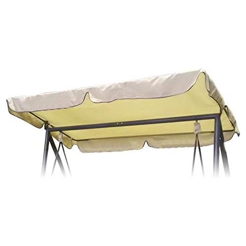  OTOTEC Hollywoodschaukel-Ersatz, wasserdichter Outdoor-Schaukel-Bezug fuer Hollywoodschaukel-Abdeckung, Sitzmoebel, strapazierfahiges Material, Beige, 169 x 115 cm