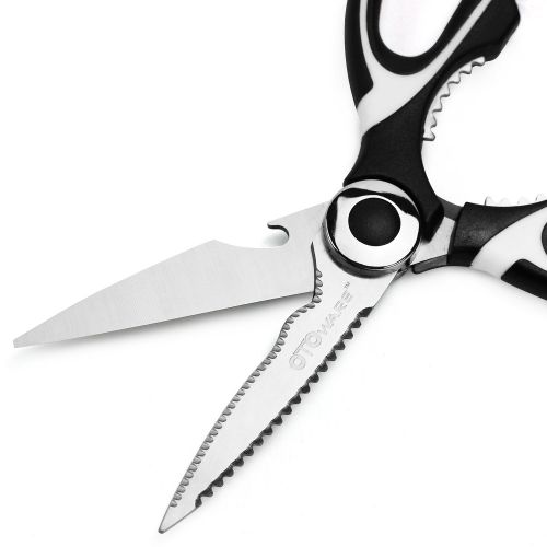  OTOWARE Kitchen Shears：OTOware Ultra Sharp Premium Heavy Duty Kitchen Shears and Multi Purpose Scissors with Blade Cover (Large)