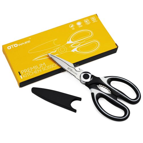  OTOWARE Kitchen Shears：OTOware Ultra Sharp Premium Heavy Duty Kitchen Shears and Multi Purpose Scissors with Blade Cover (Large)