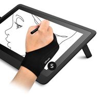 [아마존베스트]OTraki Anti-fouling Gloves 2 Pack Palm Rejection Glove Two Fingers Thickening Gloves 2 Finger Gloves Drawing for Graphic Tablet, iPad, Display, Art Painting, Surface Protection S (