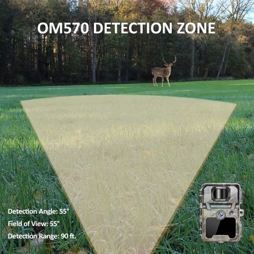  [아마존베스트]OUDMON Trail Game Camera, 16MP 1080P Hunting Cam for Wildlife with Night Vision Motion Activated and No Glow IR LEDs, Waterproof IP67