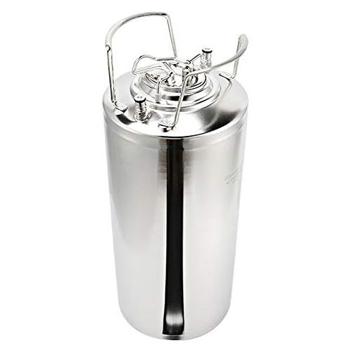  [아마존베스트]OUKANING 18.5L Portable Mini Keg Growler Stainless Steel Beer Wine Brew Barrel Holder