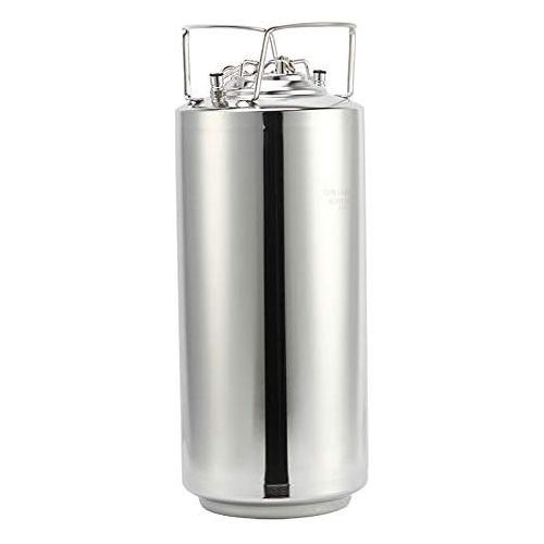  [아마존베스트]OUKANING 18.5L Portable Mini Keg Growler Stainless Steel Beer Wine Brew Barrel Holder