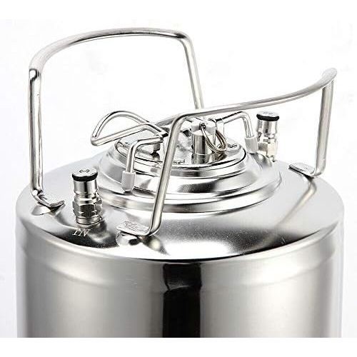  [아마존베스트]OUKANING 18.5L Portable Mini Keg Growler Stainless Steel Beer Wine Brew Barrel Holder