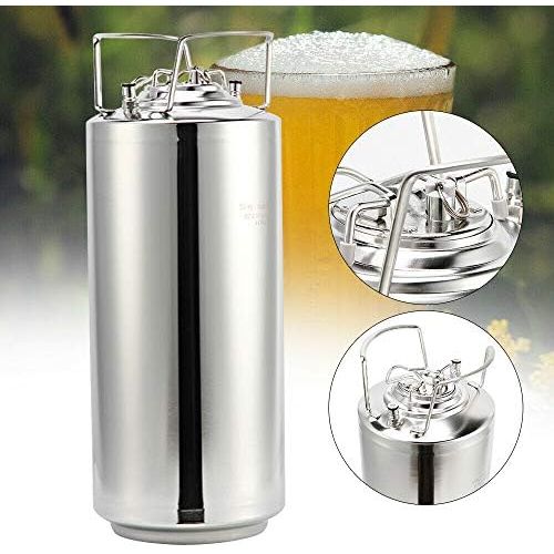  [아마존베스트]OUKANING 18.5L Portable Mini Keg Growler Stainless Steel Beer Wine Brew Barrel Holder