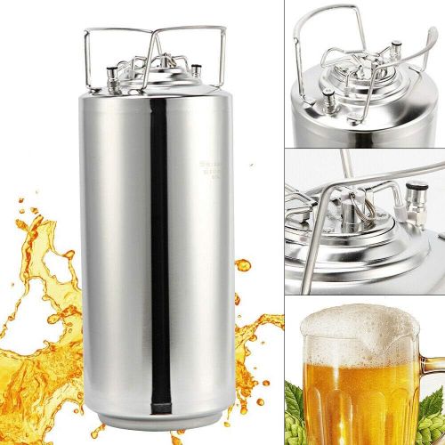  [아마존베스트]OUKANING 18.5L Portable Mini Keg Growler Stainless Steel Beer Wine Brew Barrel Holder