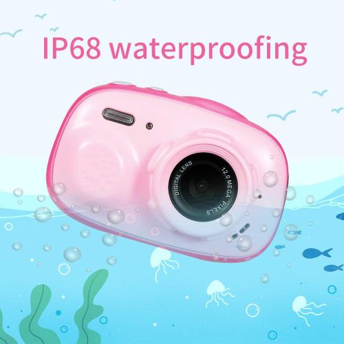  OUKITEL Q1 Waterproof Kid Camera Digital Video Camcorder Creative Toy Camera Rechargeable with 8G Micro SD 2.0” IPS HP Screen a Gift for 3-12 Year Old Boys and Girls Outdoor Play,