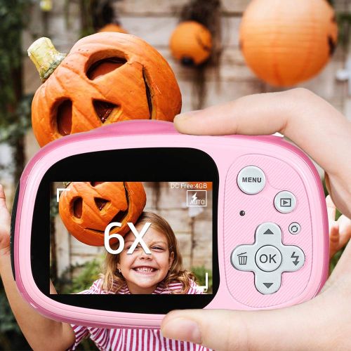  OUKITEL Q1 Waterproof Kid Camera Digital Video Camcorder Creative Toy Camera Rechargeable with 8G Micro SD 2.0” IPS HP Screen a Gift for 3-12 Year Old Boys and Girls Outdoor Play,