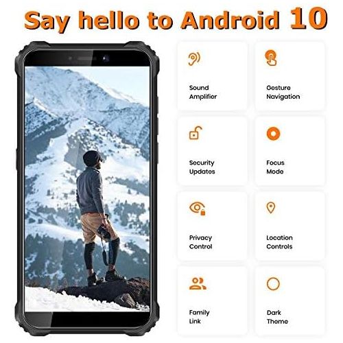  [아마존베스트]OUKITEL WP5 (2020) Rugged Smartphone, 8000mAh Battery IP68 Waterproof Android 10 Unlocked Cell Phones 4G LTE Dual SIM, 5.5inches 4GB 32GB Triple Camera Face/Fingerprint Unlock GPS