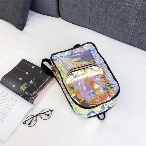  OULII Transparent Backpack Casual Backpack Student School Daypack Travel Caming Bag for Women Girls