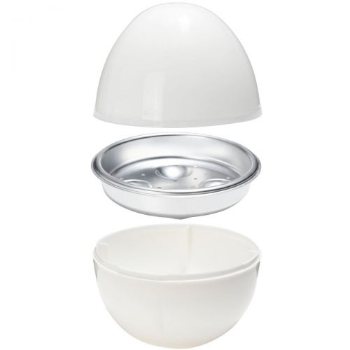 OUNONA Ounona Round Shape Egg Boiler Egg Boiler Steamer Egg Plate Home Pocket 4Egg Microwave Egg Boiler Capacity