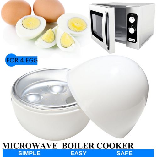  OUNONA Ounona Round Shape Egg Boiler Egg Boiler Steamer Egg Plate Home Pocket 4Egg Microwave Egg Boiler Capacity