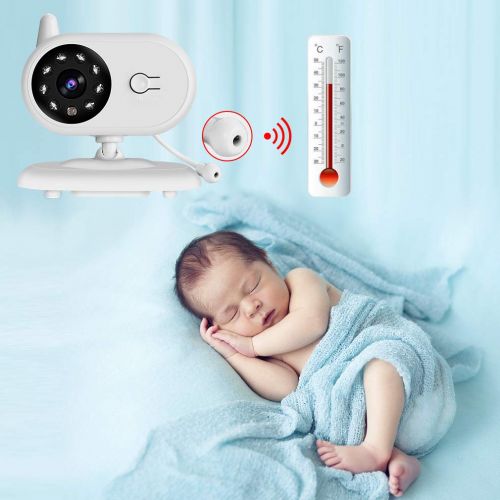  [아마존 핫딜]  [아마존핫딜]Video-Babyphone mit Kamera, OUTAD Baby Monitor/Baby UEberwachungskamera, mit 3.5 LCD Display(Sound-aktivieren), Nachtsichtkamera,Temperaturueberwachung, Einziehbare Antenne, ECO-Mode