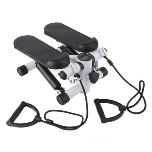  OUTAD Portable Air Stepper Climber with Bands and LCD Display for Home Workout Gym -As Seen On TV (White)