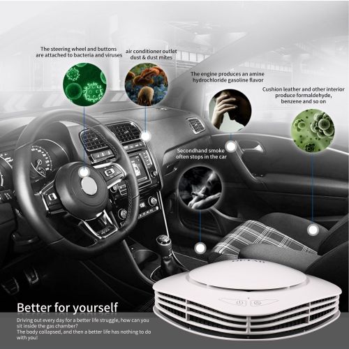  OUTAD Car Air Purifier Car Air Freshener and Ionic Air Purifier | Remove Dust, Pollen, Smoke and Bad Odors - Available for Your Auto or RV