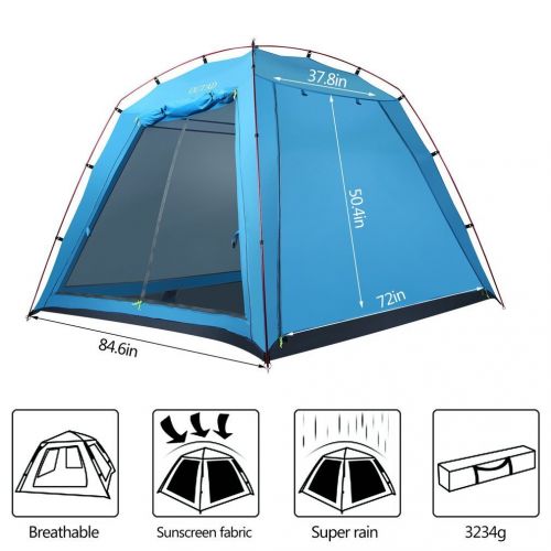  Beach Tent,OUTAD Sun Shelter Sunshade Shelter Waterproof Breathable Anti-Mosquito Beach Shade with Carry Bag