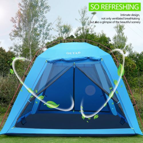  Beach Tent,OUTAD Sun Shelter Sunshade Shelter Waterproof Breathable Anti-Mosquito Beach Shade with Carry Bag