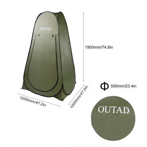  OUTAD Pop Up Shower Tent Privacy Tent with Carrying Bag