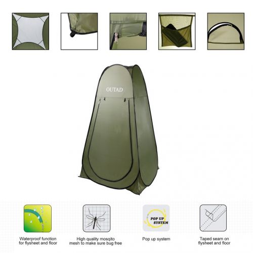  OUTAD Pop Up Shower Tent Privacy Tent with Carrying Bag