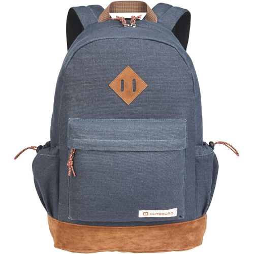  [아마존베스트]OUTBOUND Outbound Canvas Backpack | School Backpack for Boys and Girls | Perfect for Kids, Students or Everyday Use | 17.7 Inch | Gray