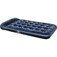 Outbound Twin Air Mattress with Built-in Pillow & Foot Pump Portable Airbed Blow Up Mattress for Camping Includes Repair Patch, Twin