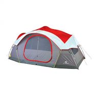 Outbound 8-Person Dome Tent for Camping with Carry Bag and Rainfly | Perfect for Backpacking or The Beach | Dome Tent, Red