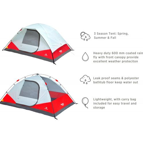  Outbound Instant Pop up Tent for Camping with Carry Bag and Rainfly Water Resistant 3 Season Dome & Cabin Tents, 5, 6, 8, and 10-Person