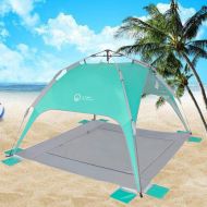 OUTDOOR COLLECTIVE OC Beach Tent, Instant Beach Tent,2019 Beach Shade with UV 50+ Protection,Good Ventilation Sports Sun Shade for 2-3 Person Family Outdoor Beach Camping,Easy Set-up and Take Down