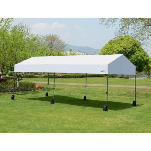  OUTDOOR LIVING SUNTIME 10 X 20 Easy Pop Up Canopy Party Tent Heavy Duty Garage Car Shelter, White-with Removable Sidewalls