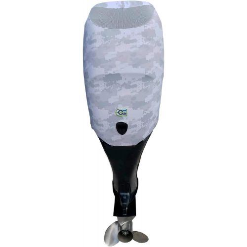  Outer Envy Vented Outboard Motor Cover - Grey Digital Camo
