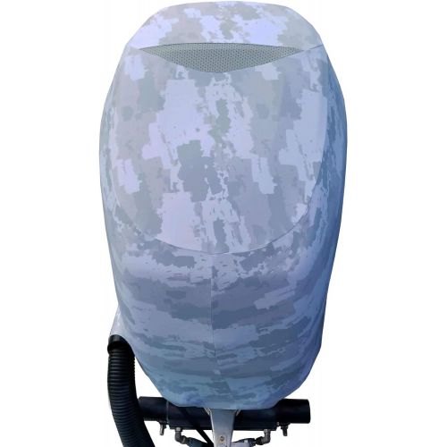  Outer Envy Vented Outboard Motor Cover - Grey Digital Camo