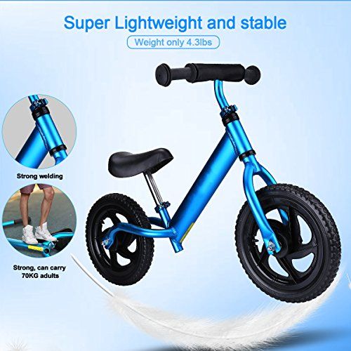  OUTON Balance Bike for Kids Aluminum Frame No Pedal Child Learning Bike 18 Month to 5 Years 4.3lbs