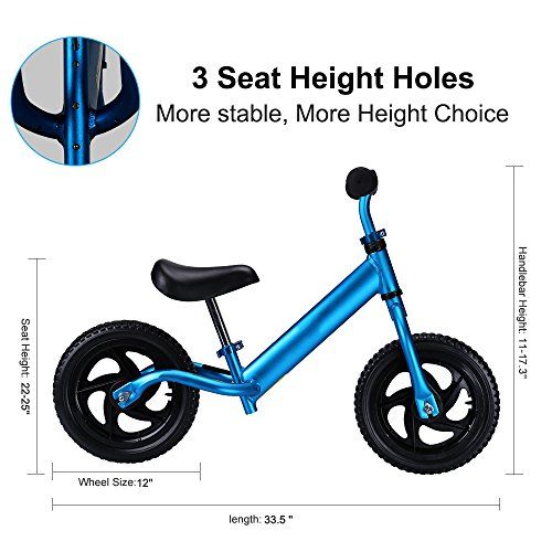  OUTON Balance Bike for Kids Aluminum Frame No Pedal Child Learning Bike 18 Month to 5 Years 4.3lbs