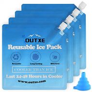 OUTXE Large Ice Pack for Cooler Long Lasting 4/6 Pack 10 * 10inch Reusable Cold Freezer Packs for Coolers