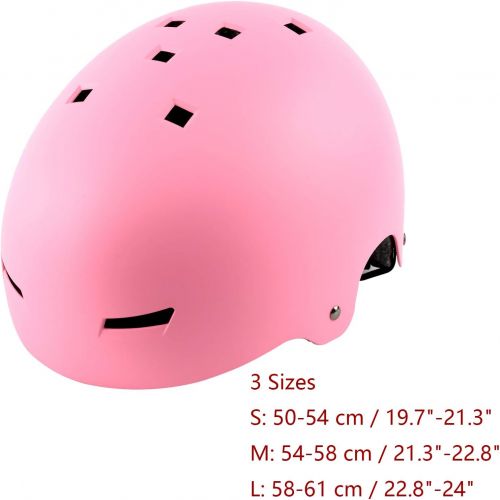  OUWOER Skateboard Skate Scooter Bike Helmet, 3 Sizes for Kids, Youth, Adult