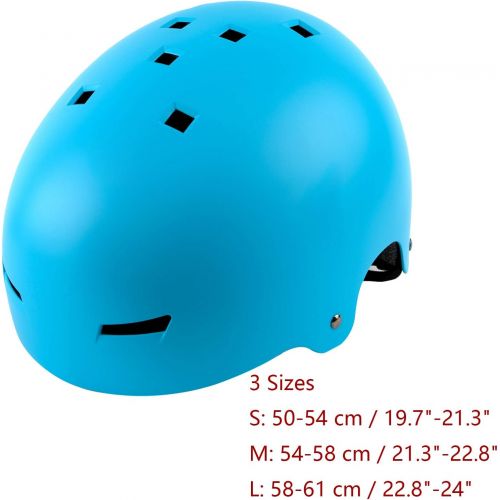  OUWOER Skateboard Skate Scooter Bike Helmet, 3 Sizes for Kids, Youth, Adult