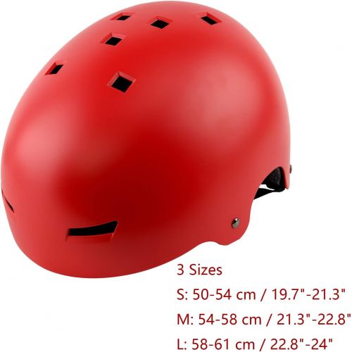  OUWOER Skateboard Skate Scooter Bike Helmet, 3 Sizes for Kids, Youth, Adult