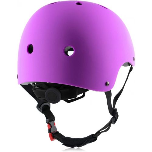  OUWOR Skateboard Bike Helmet CPSC Certified Lightweight Adjustable, Multi-Sport for Bicycle Cycling Skate Scooter, 3 Sizes