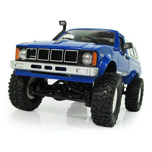  OUYAWEI Kids Remote Control Military Truck Toy 4 Wheel Drive Off-Road Climbing RC Car Model Car Toy Gift Blue car Box Package