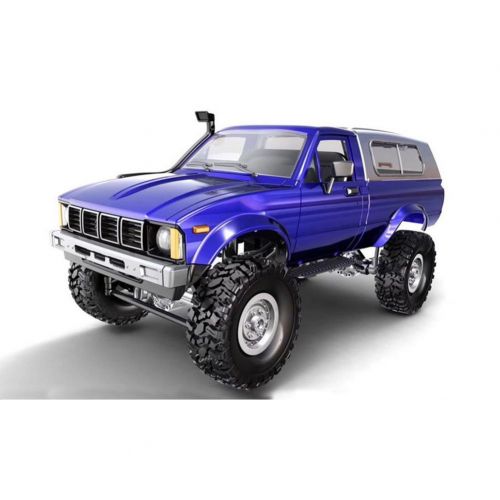  OUYAWEI Kids Remote Control Military Truck Toy 4 Wheel Drive Off-Road Climbing RC Car Model Car Toy Gift Blue car Box Package