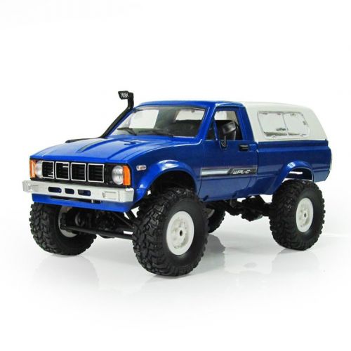  OUYAWEI Kids Remote Control Military Truck Toy 4 Wheel Drive Off-Road Climbing RC Car Model Car Toy Gift Blue car Box Package