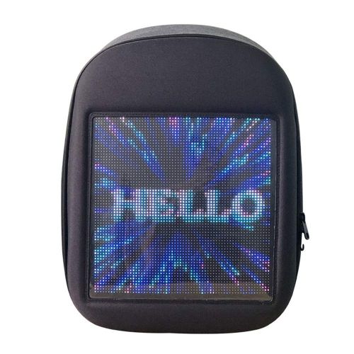  OUYAWEI Smart LED WiFi Advertising Backpack Wireless Dynamic Backpack Shoulder Bag with Advertising Screen Christmas Festival Gift