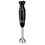 OVENTE Electric Immersion Hand Blender 300 Watt 2 Mixing Speed with Stainless Steel Blades, Powerful Portable Easy Control Grip Stick Mixer Perfect for Smoothies, Puree Baby Food & Soup, Black HS560B