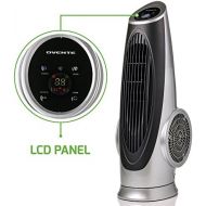 [아마존베스트]OVENTE Cool Breeze Tower Fan with Remote Control and LCD Panel, 3 Speed Settings, Low Noise, 100-Watts, 30 Inches, Includes 8 Hour Programmable Timer, 90 Degree Oscillation, Silver