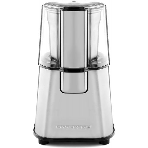  Ovente Electric Coffee & Tea Grinder Mill 2.1 Ounce Fresh Grind with 2 Blade Stainless Steel Grinding Bowl, Fast Grinding with 200 Watt Powered Motor Perfect for Beans, Spices, Nut