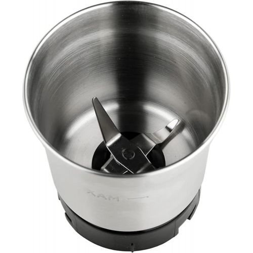  [아마존베스트]Ovente Stainless Steel Grinding Bowl with 4 Blade 2.1 Ounce, Easy to Clean, Grinder Attachment for CG620 Coffee Grinder, Perfect Grind for Coffee Beans, Nuts, and More, Silver ACPC