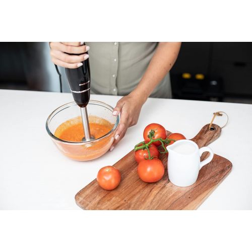  [아마존베스트]Ovente Immersion Hand Blender Set with Brushed Stainless Steel Blades, 300 Watt Power 2 Mix Speed Handheld Stick Mixer with Egg Whisk Attachment Mixing Beaker and BPA-Free Food Cho