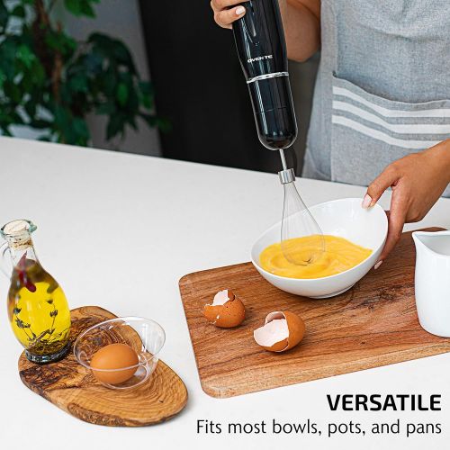  [아마존베스트]Ovente Immersion Hand Blender Set with Brushed Stainless Steel Blades, 300 Watt Power 2 Mix Speed Handheld Stick Mixer with Egg Whisk Attachment Mixing Beaker and BPA-Free Food Cho