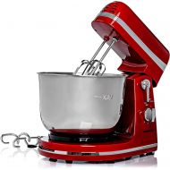 [아마존베스트]Ovente Electric Kitchen Stand Mixer with 3.7 Quart Portable Stainless Steel Mixing Bowl 6 Speed Control, 300 Watt Power 2 Blender Attachment Beater & Dough Hook Easy for Whip Mix &
