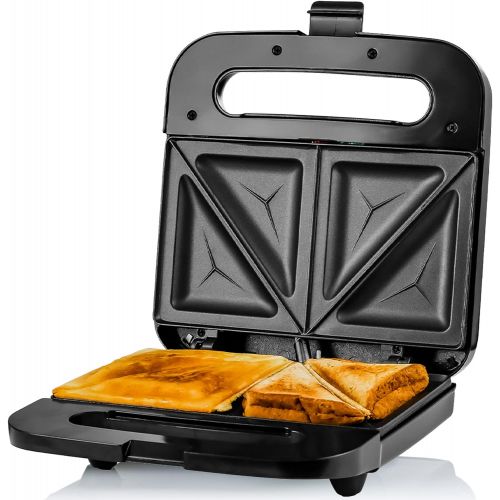  [아마존베스트]Ovente Electric Breakfast Sandwich Grill Maker Nonstick Cast Iron Toaster Plates, Portable 750 Watts Easy Cooking Grilling and Compact, Perfect for Grilled Cheese Egg Omelette Brea